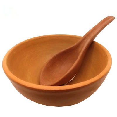 Clay Soup Bowl with Spoon