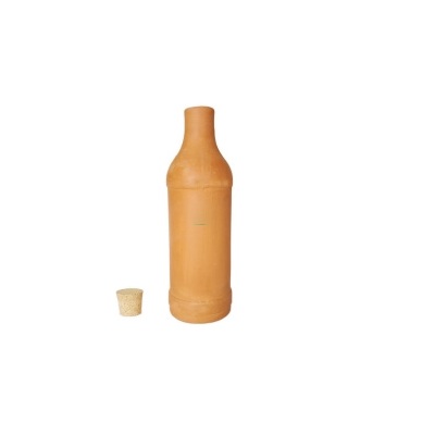 Earthen Clay Water Bottle - Ring Model