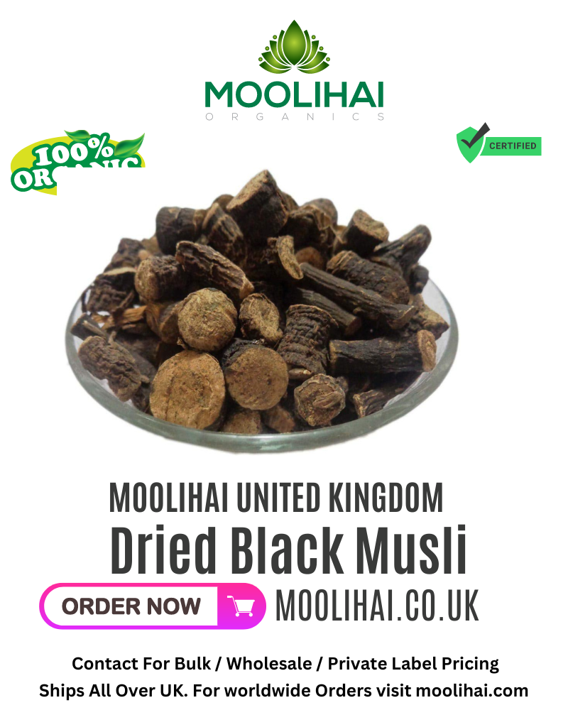 Organic and Natural Sun Dried Black Musli / Nilapanai Kilangu