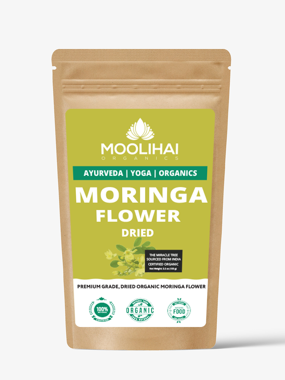 Originally Sun-Dried Moringa Flower / Moringa Oleifera / Drumstick Flower / Murungai Flower - 100 gm - Image 2