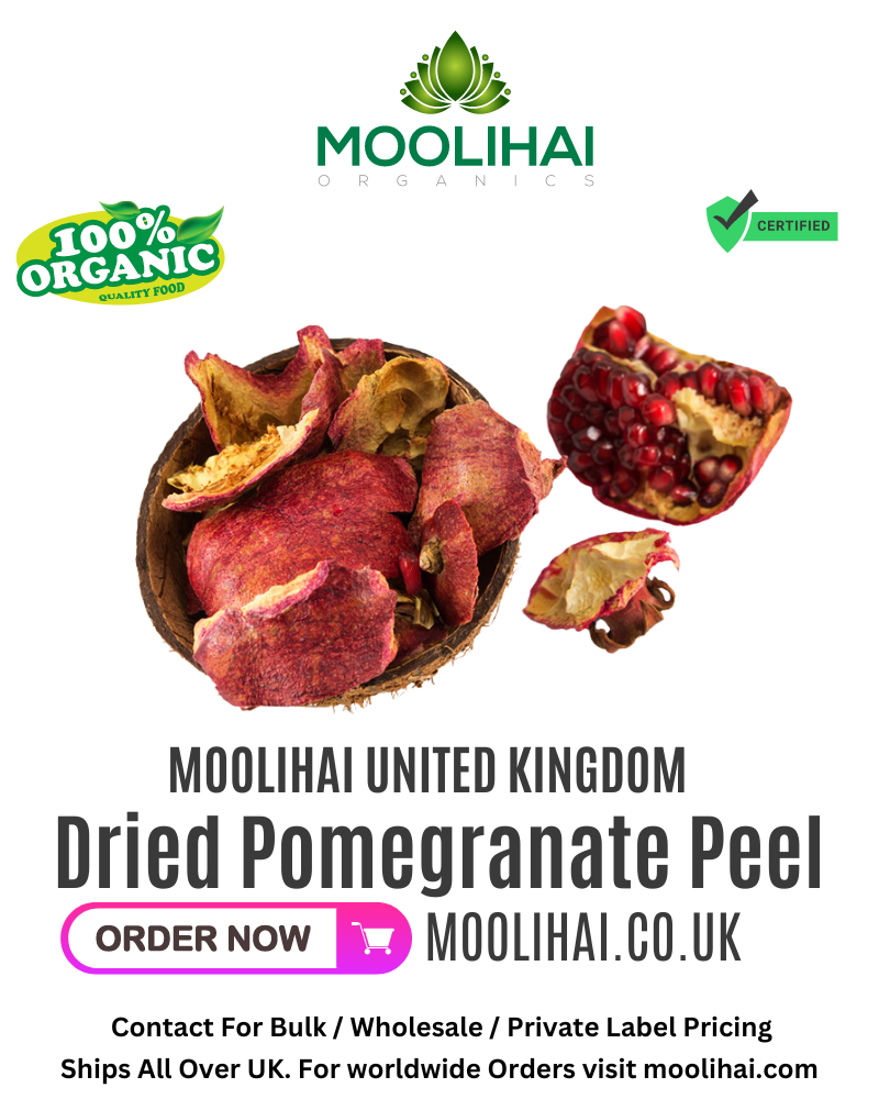 Organic Sun-Dried Pomegranate Peel / Madulai Odu / Punica granatum - 250 gm