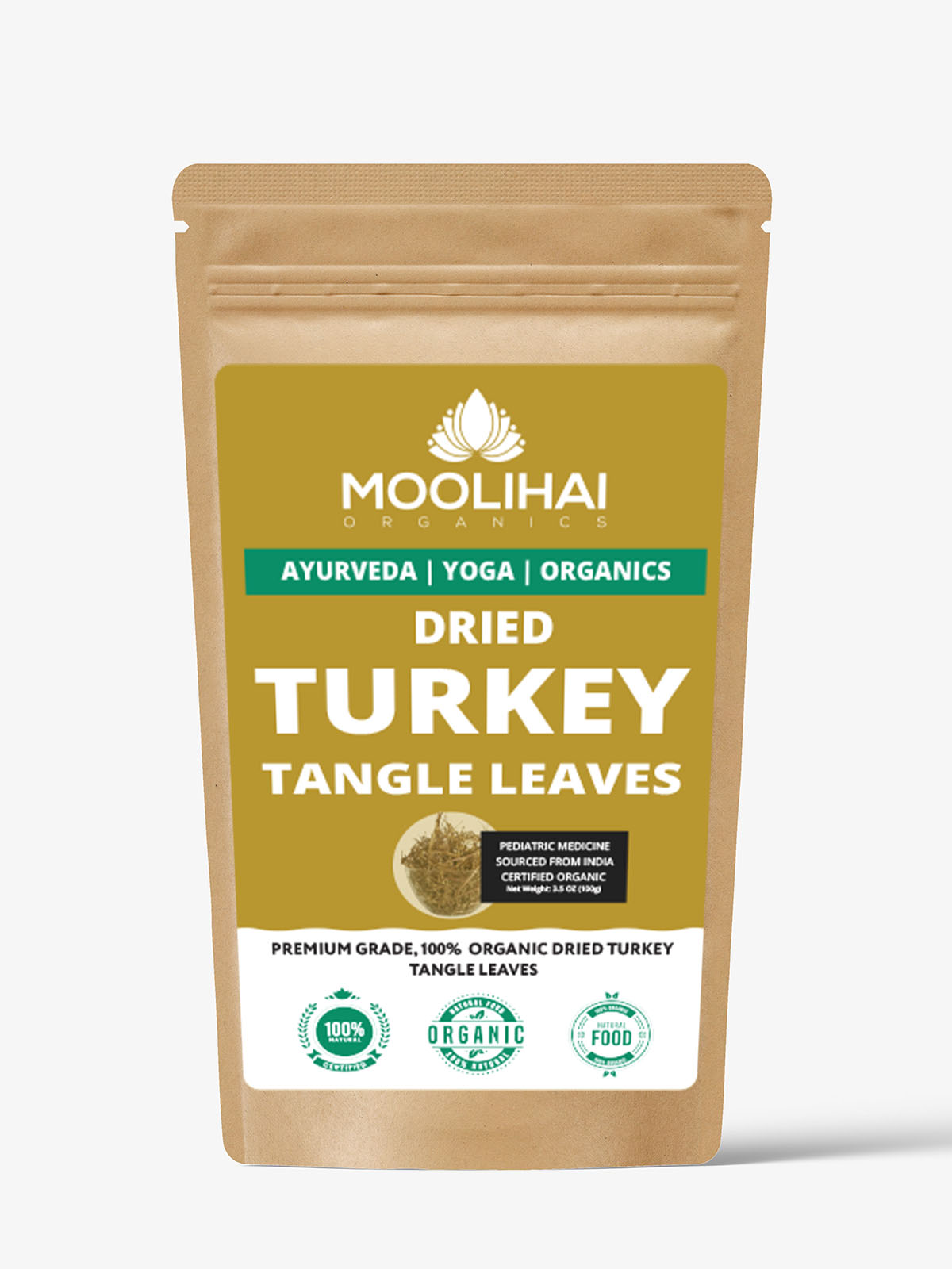 Organic Sun-Dried Turkey Tangle Leaves / Poduthalai Ilai / Phyla Nodiflora / Frog Fruit - Image 2