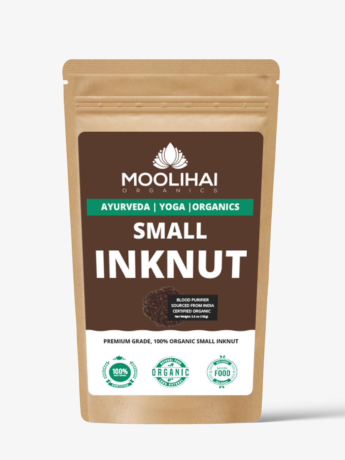 Organic Dried Haritaki / Small Inknut / Pinju Kadukkai / Terminalia Chebula / Myrobalan / Haralu / Aralu - 100 gm - Image 2