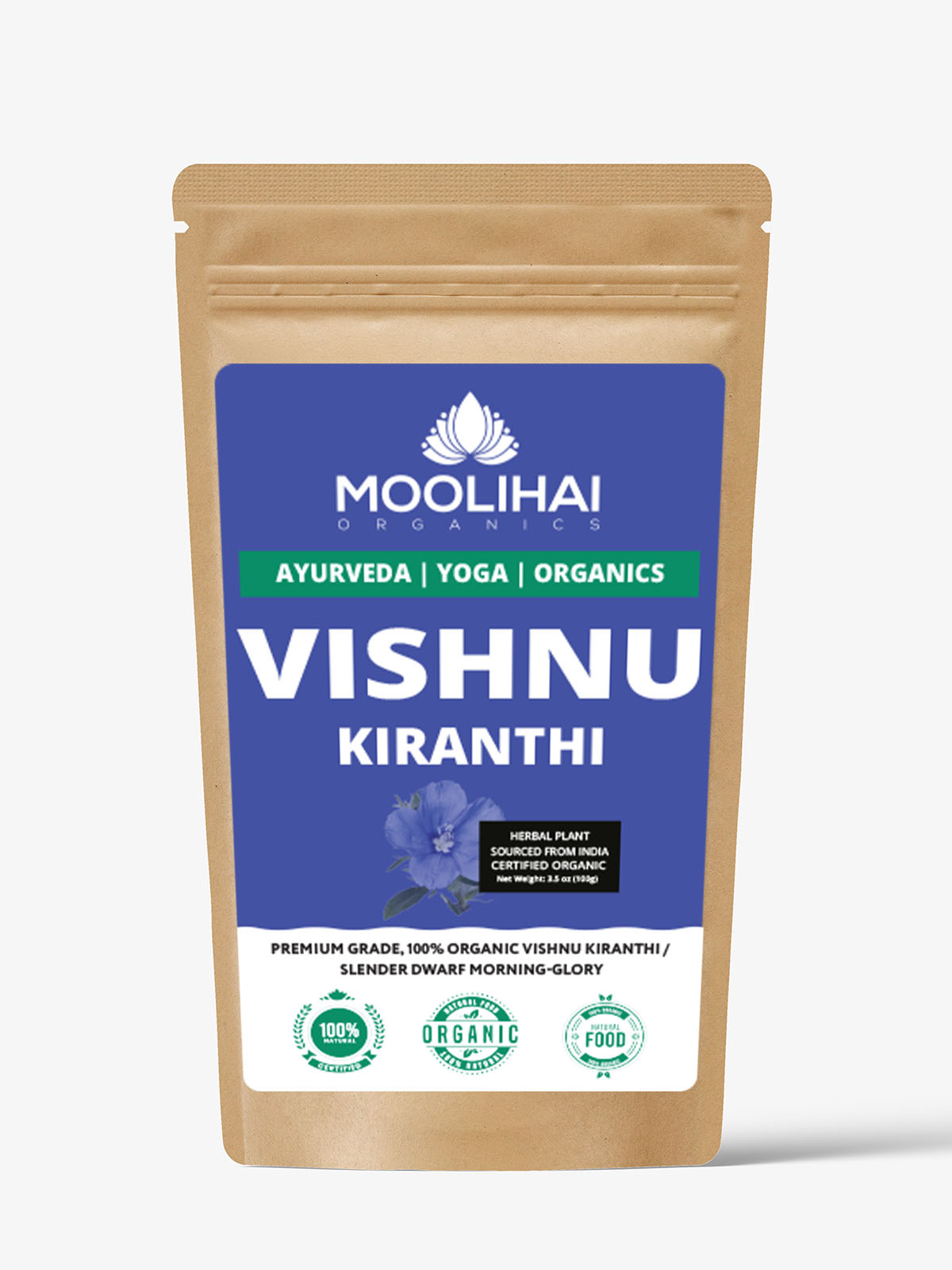 Natural and Pure Slender Dwarf Morning Glory / Vishnukranthi Powder / Evolvulus alsinoides - Image 2