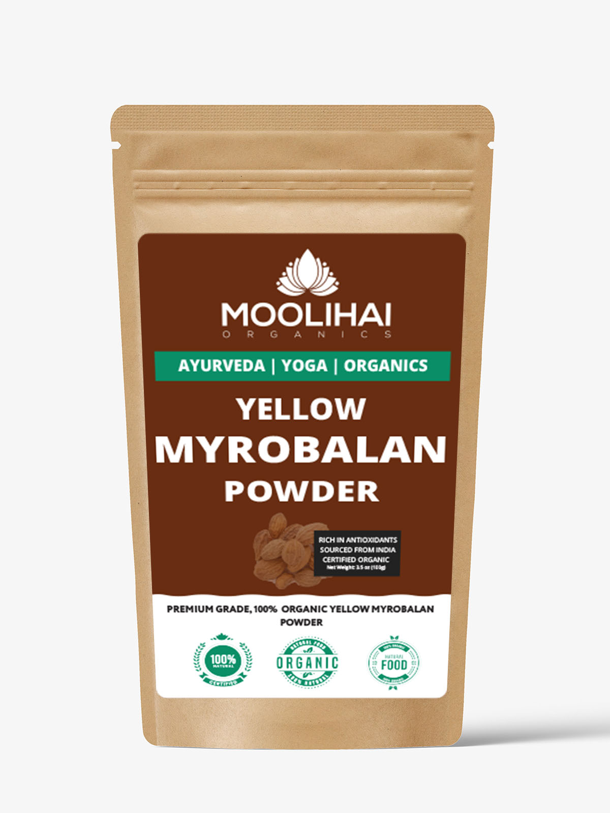 Original Yellow Myrobalan Powder / Haritaki Peel Powder / Kadukai / Terminalia Chebula/ Harad - Image 2