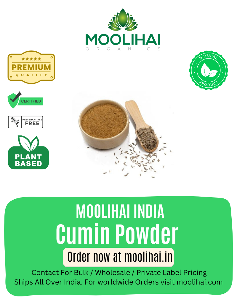 Organic Natural Cumin Powder | Jeera Powder | Seeraga Thool | Jeerakapodi | Cures Bacterial Infections, Syndromes - 100gm