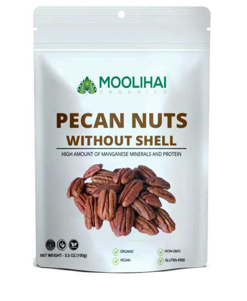 ಜೈವಿಕ ಶುದ್ಧ ಪೆಕಾನ್ ಬೀಜಗಳು (ತೆಗೆಯಲ್ಪಟ್ಟ ಹೊರತುಟ್ಟು) | ಪೆಕ್ಕನ್ ಪರിപ്പ് | ಪೆಕ್ಕನ್ ಕೊಟ್ಟೆಗಳು | ಹೃದಯಾರೋಗ್ಯ ಮತ್ತು ಜೀರ್ಣಶಕ್ತಿ ಸುಧಾರಣೆ – 100ಗ್ರಾಂ