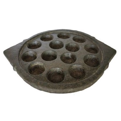 શુદ્ધ સીઝન કરેલું પરંપરાગત પનિયારા કલ | માક્કલ પેન | રસોઈ વાસણ - ૧૪ ખાણીઓ