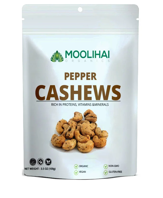 Pepper Cashew - Roasted Cashews - Cashews Nuts, Roasted Pepper - Dry Pepper Cashew Nuts - Black Pepper Cashews - 250 gm (8.8 oz)