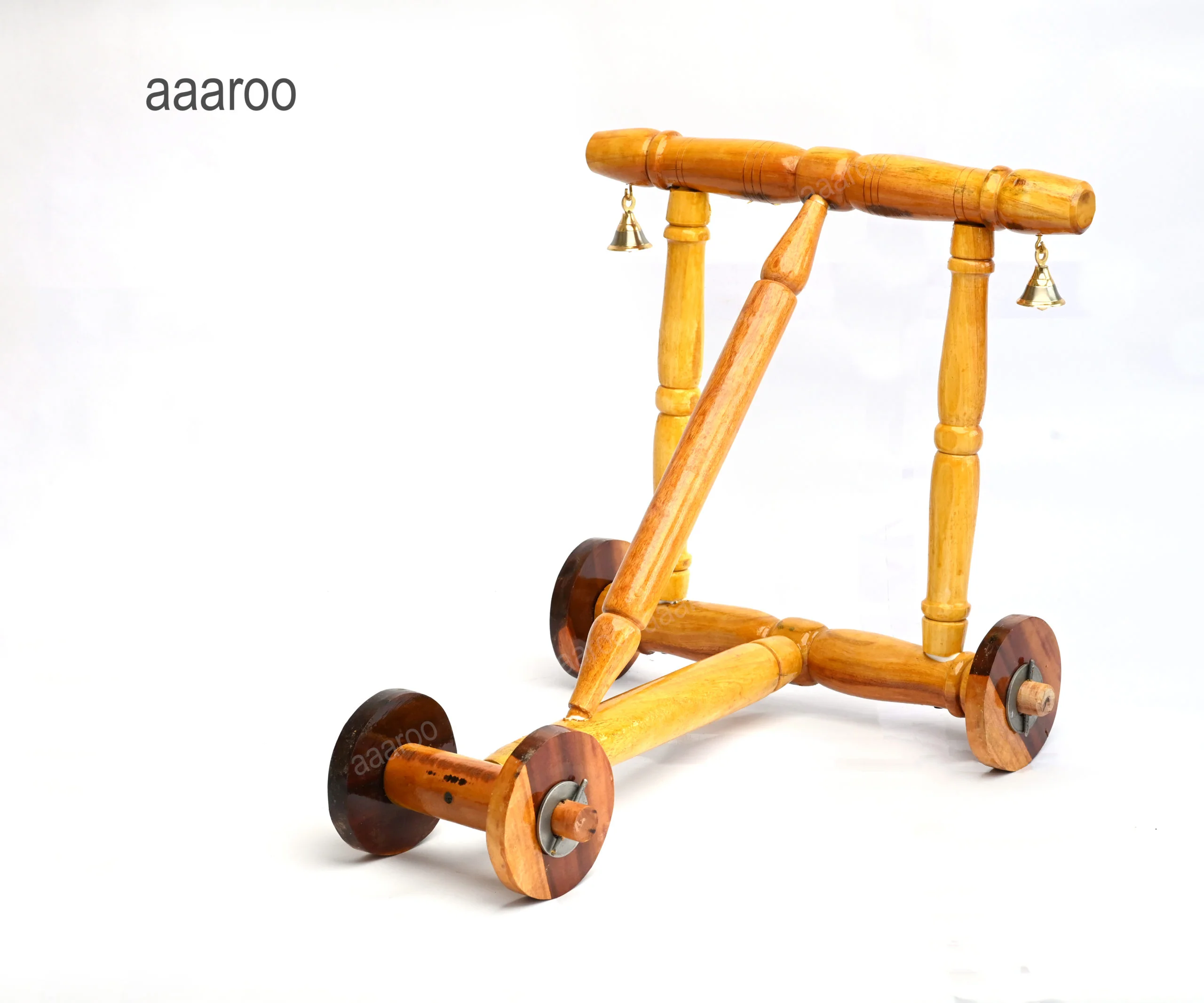 Baby Nadai Vandi | Traditional Wooden Walker | Extra Premium | Anti Rollover Model - Image 2