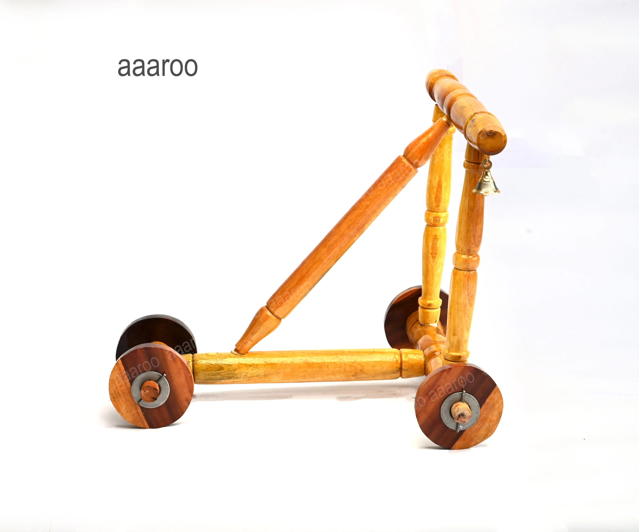 Baby Nadai Vandi | Traditional Wooden Walker | Extra Premium | Anti Rollover Model - Image 3