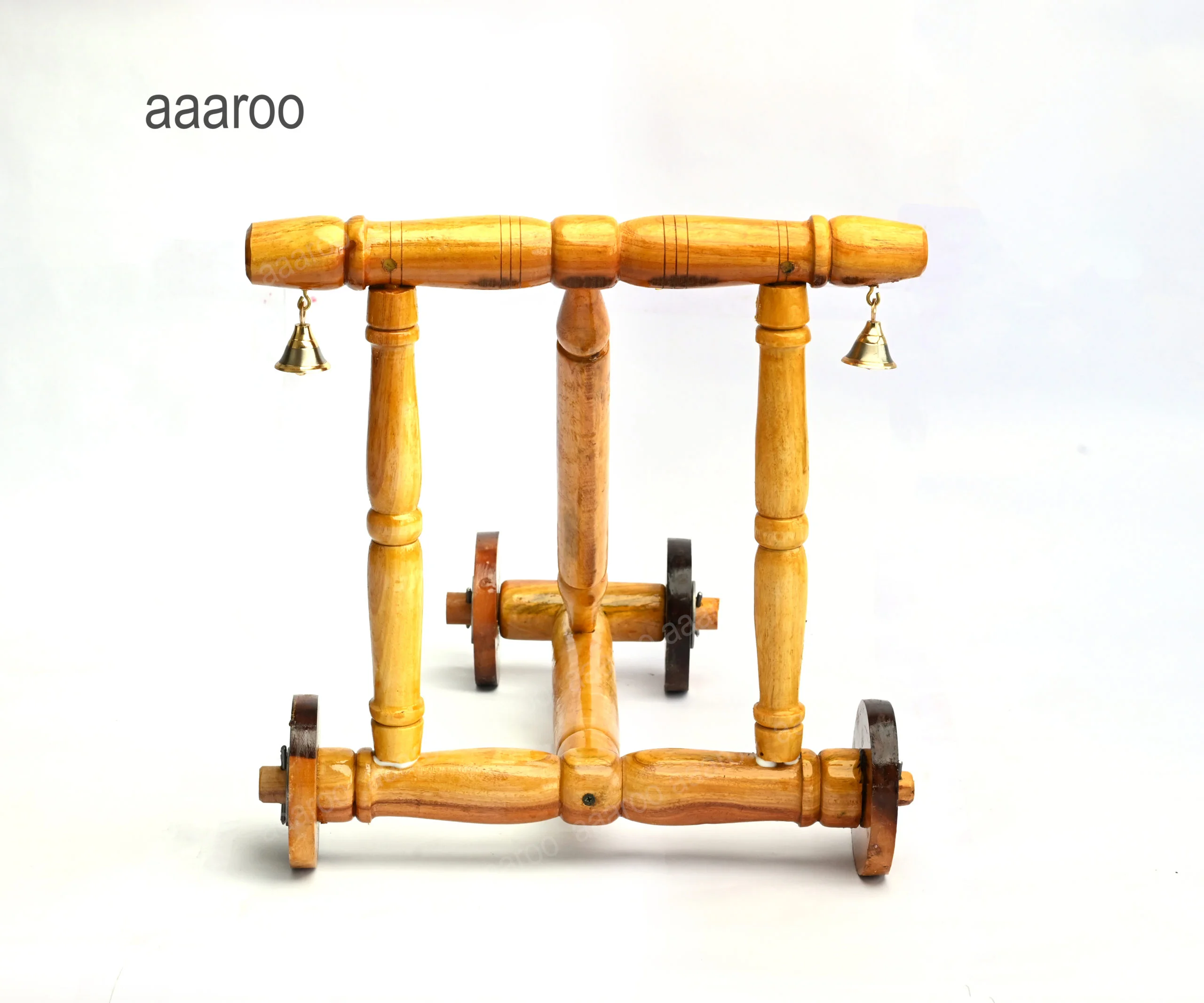 Baby Nadai Vandi | Traditional Wooden Walker | Extra Premium | Anti Rollover Model - Image 4