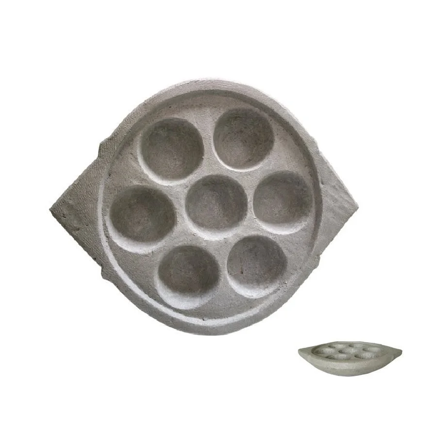 Paniyara Kal / Eco Friendly Cookware / Kuzhi Paniyara Kallu / Handcarved Soapstone by Village Artisans – 7 Pits Big Size