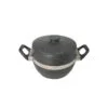 Seasoned Trendy Kal Chatti | Traditional Hand Made Kadai - 1 Litre with Lid