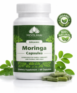 Organic Moringa Capsules | Pure Moringa Oleifera Leaf — 60 Count