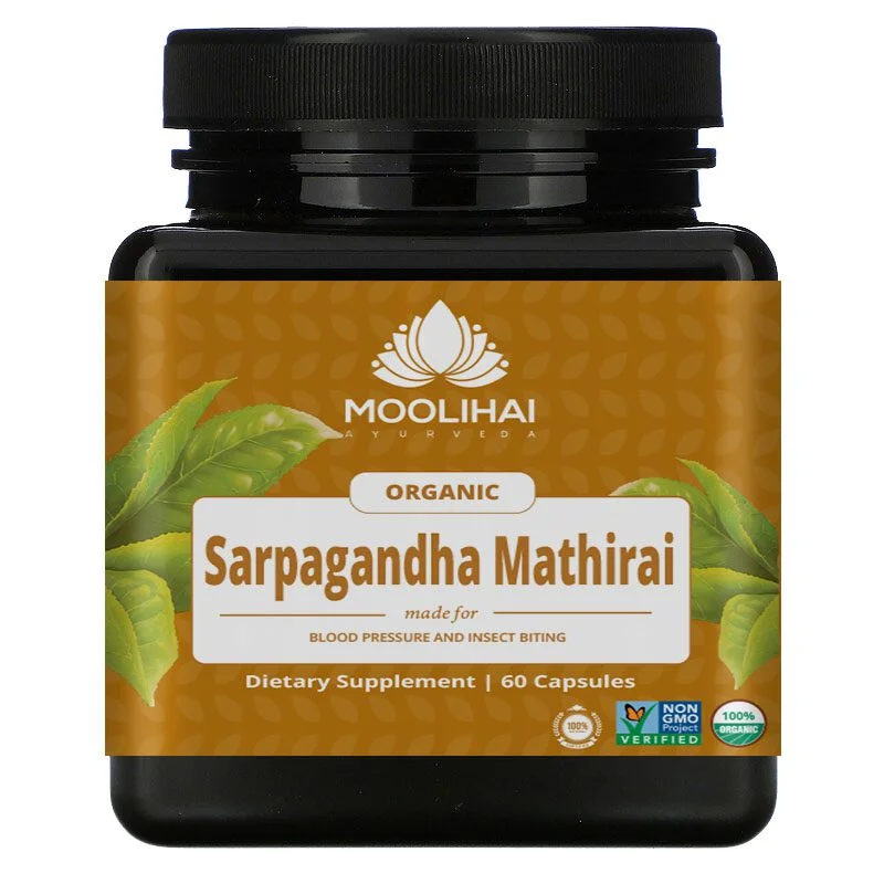 Sarpagandha Capsules | Sarpagandha Mathirai | Devil Pepper | Amal Pori | Rauvolfia Serpentina - 60 Nos