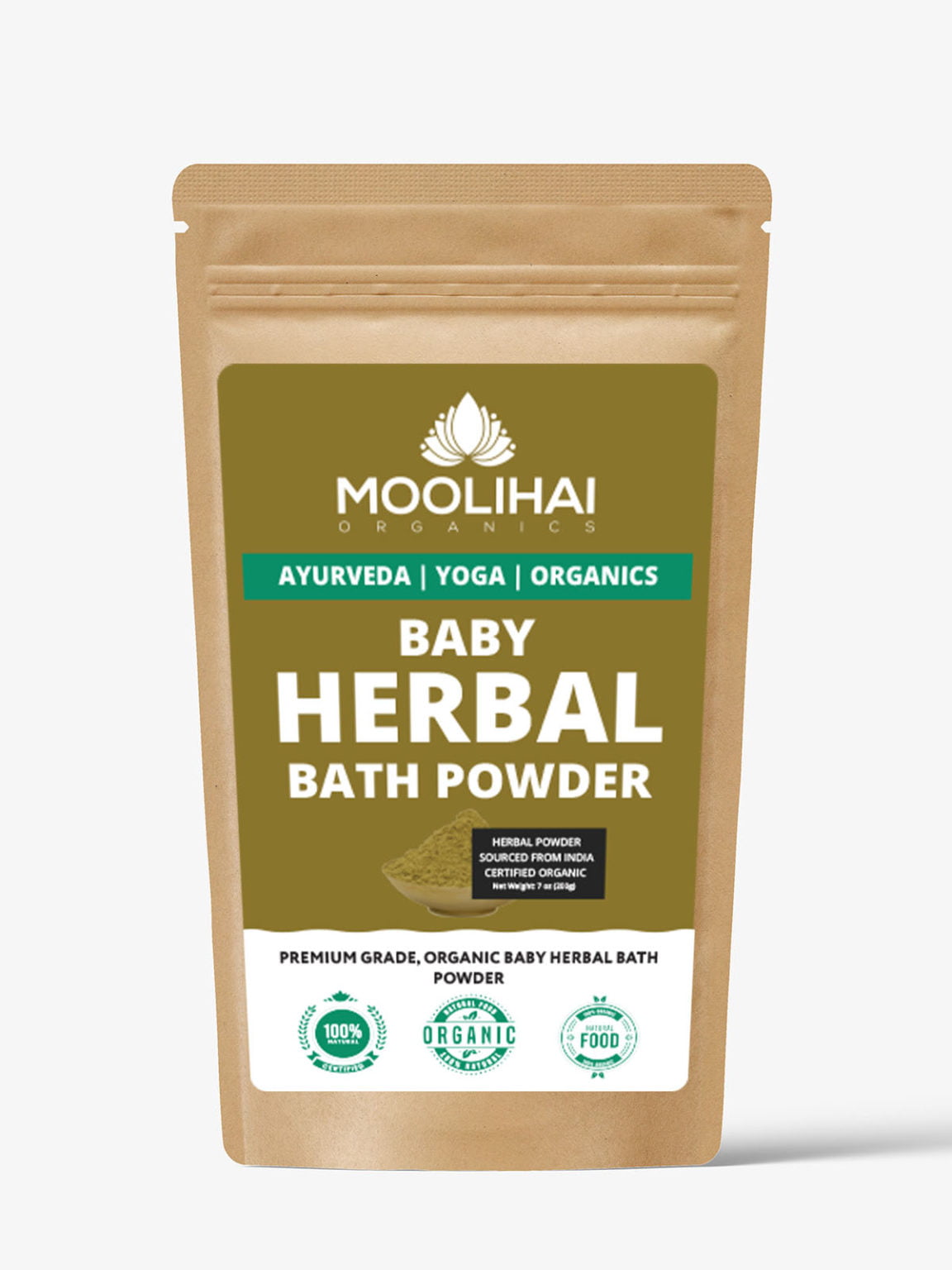 Baby Herbal Bath Powder (No-1) - Moisture Baby's Skin - Moolihai.com