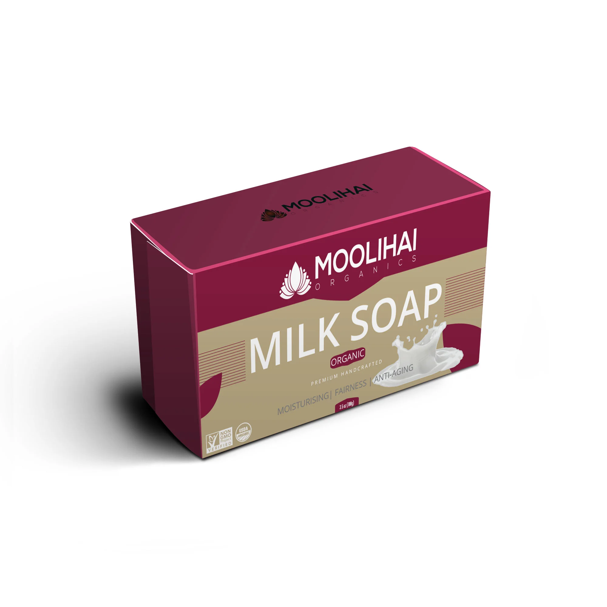 100% Natural Milk Soap for Softer, Smoother and Moisturised Skin - 100gm (3.5 Oz)
