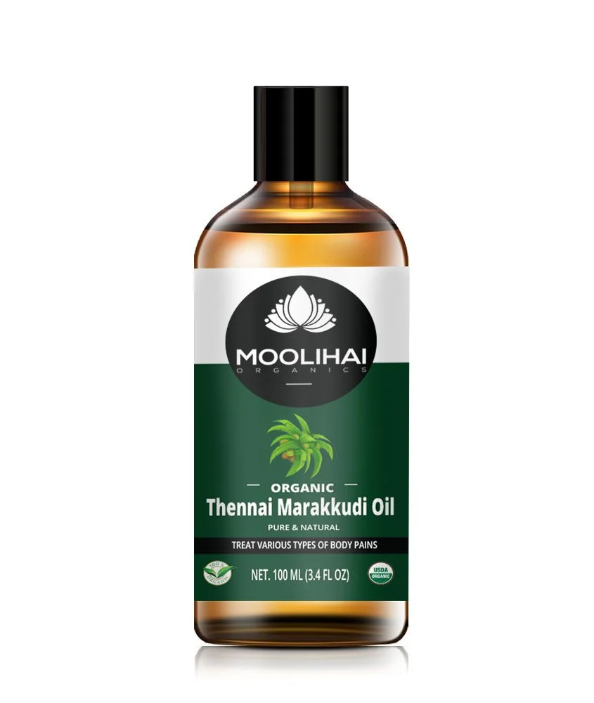 Organic Thennai Marakkudi Oil for Pain Relief | Ayurvedic & Siddha Medicine-100 ml