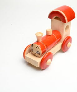 Alternative view of Wooden Train Engine Toy for Kids - Hand Crafted - Multicolor train Engine for Kids - Pretend Play Showpiece for Home