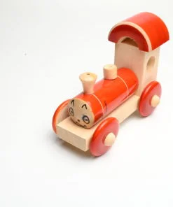 Alternative view of Wooden Train Engine Toy for Kids - Hand Crafted - Multicolor train Engine for Kids - Pretend Play Showpiece for Home