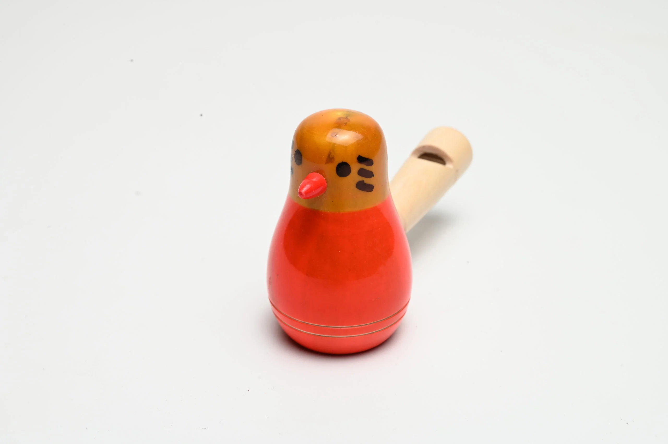 Bird Whistle For Kids - Red & Black Bird Whistle for Play - Made with real wood - Handcraved - Multi color Bird Whistle Wooden Toy