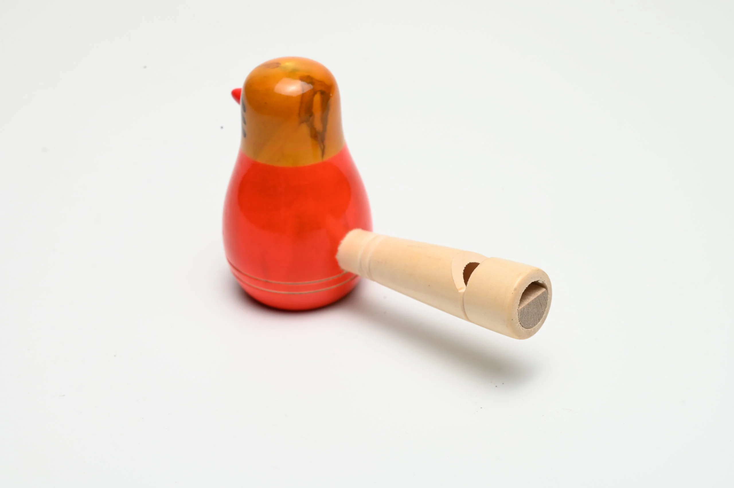 Bird Whistle For Kids - Red & Black Bird Whistle for Play - Made with real wood - Handcraved - Multi color Bird Whistle Wooden Toy - Image 2