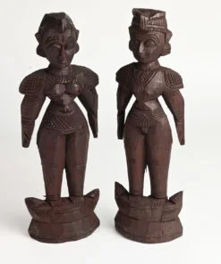Marapachi Bommai Wooden Dolls – Pair Set 11 Inch