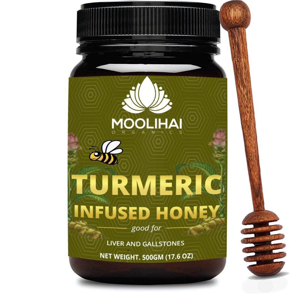 Natural Unprocessed Turmeric Infused Honey 500 Gm 17 6 Oz