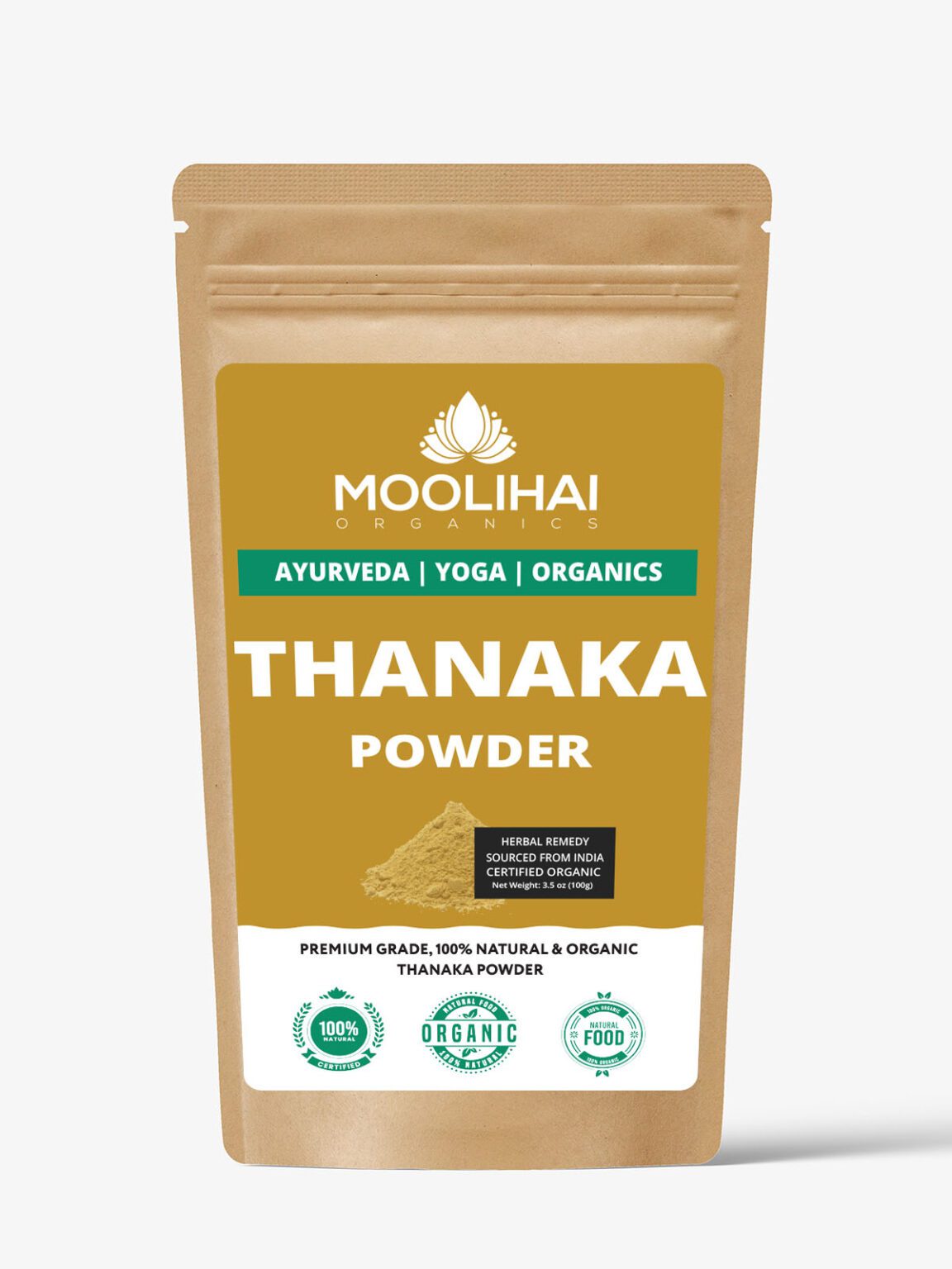 100 Natural and Organic Thanaka Powder for Permanent Hair Removal